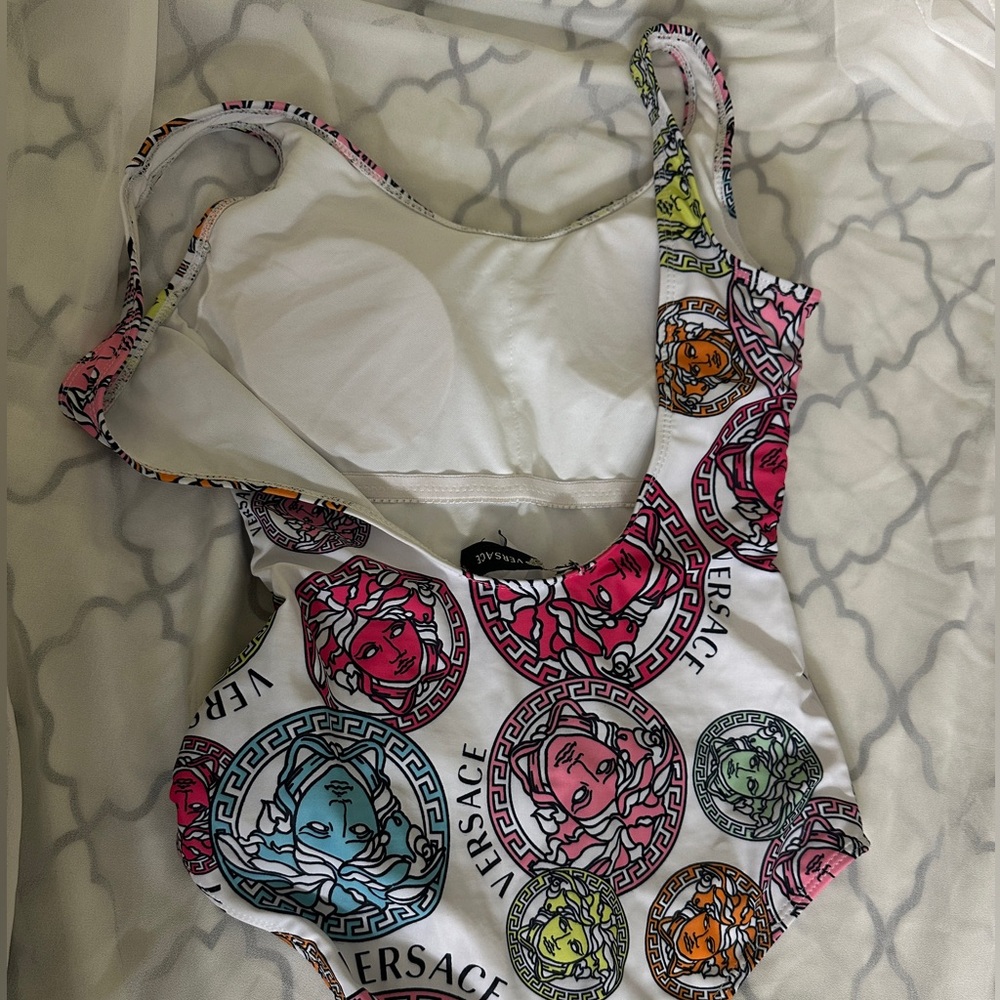 Versace Multicolor Medusa Print Swimsuit - Picture 5 of 9